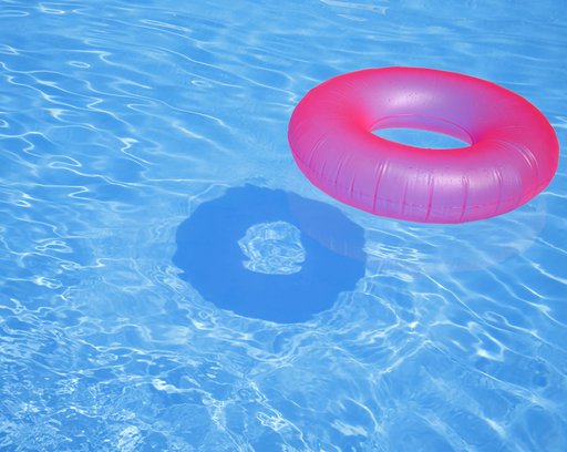 pink inflatable ring